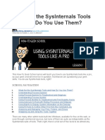 What Are The SysInternals Tools and How Do You Use Them