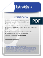 Certificado de Estatística