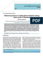 Influencing Factors To Mobile Phone Adoption Among