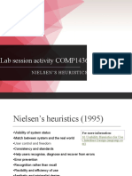Nielsen's heuristics usability principles COMP1436 lab session