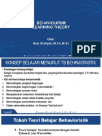 Teori Belajar Behavioristik