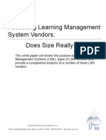 Assessing Learning Management System Vendors: Does Size Really Matter?