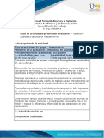 Guia de Actividades y Rúbrica de Evaluación - Postarea - Elaborar Propuesta de Mejoramiento