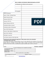 Option Form - Pension Credit To Bank Account