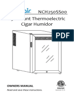 250 Count Thermoelectric Cigar Humidor NCH250SS00: Owners Manual