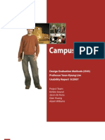 Campusaccess: Design Evaluation Methods (I543) Professor Youn-Kyung Lim Usability Report 9/2007