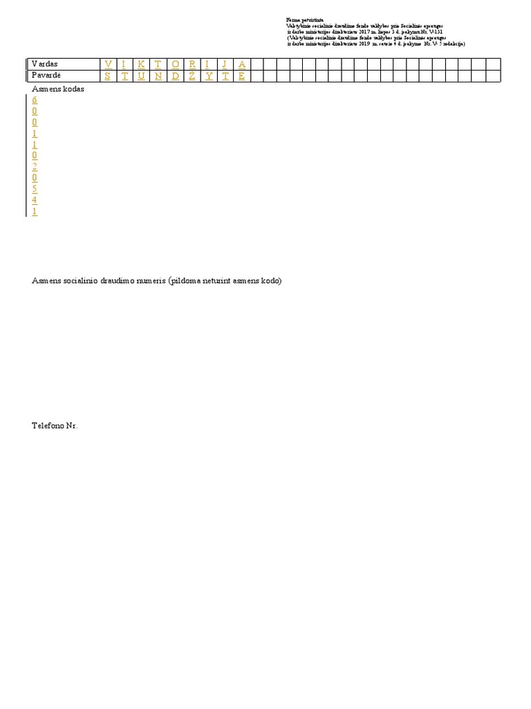 NSDI Prašymo-Forma | PDF