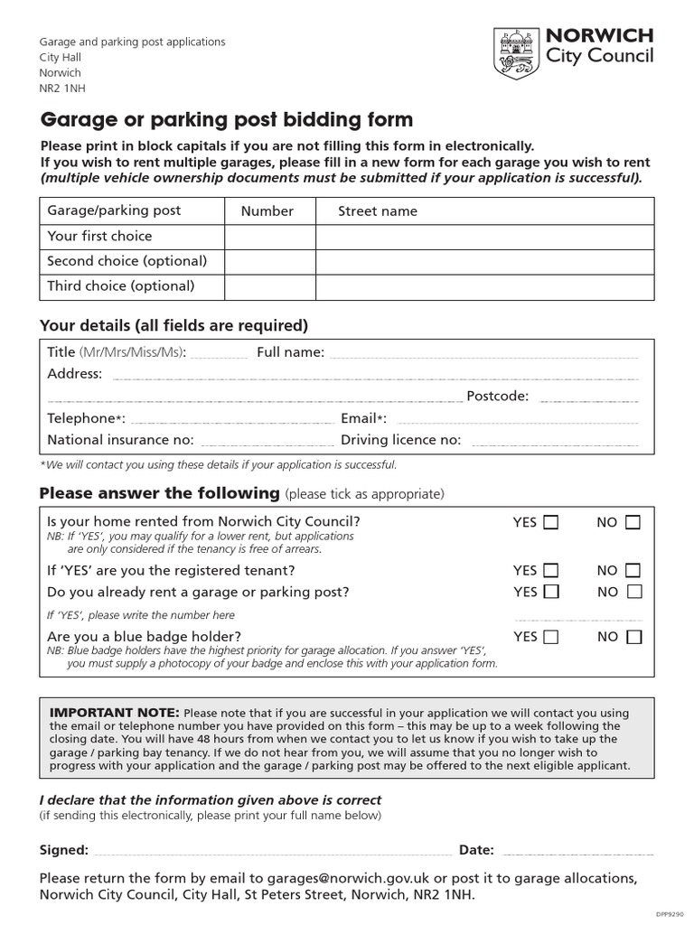 Garage Application Form PDF Race And Ethnicity In The United States