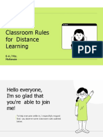 Simple Green and Pink Illustration Classroom Rules and Online Etiquette Education Presentation