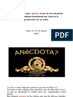 Clase 13 - 31 de Marzo - Aplicar El Uso de Los Adverbios y de Las Palabras Homófonas (Ay, Hay) en La Producción de Un Texto.