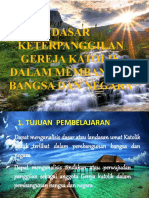 DASAR KETERPANGGILAN GEREJA KATOLIK DAAM MEMBANGUN BANGSA DAN NEGARA (4 Mar)