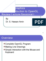 Computer Graphics Topic: Introduction To Opengl Review Lecture-Sessional I