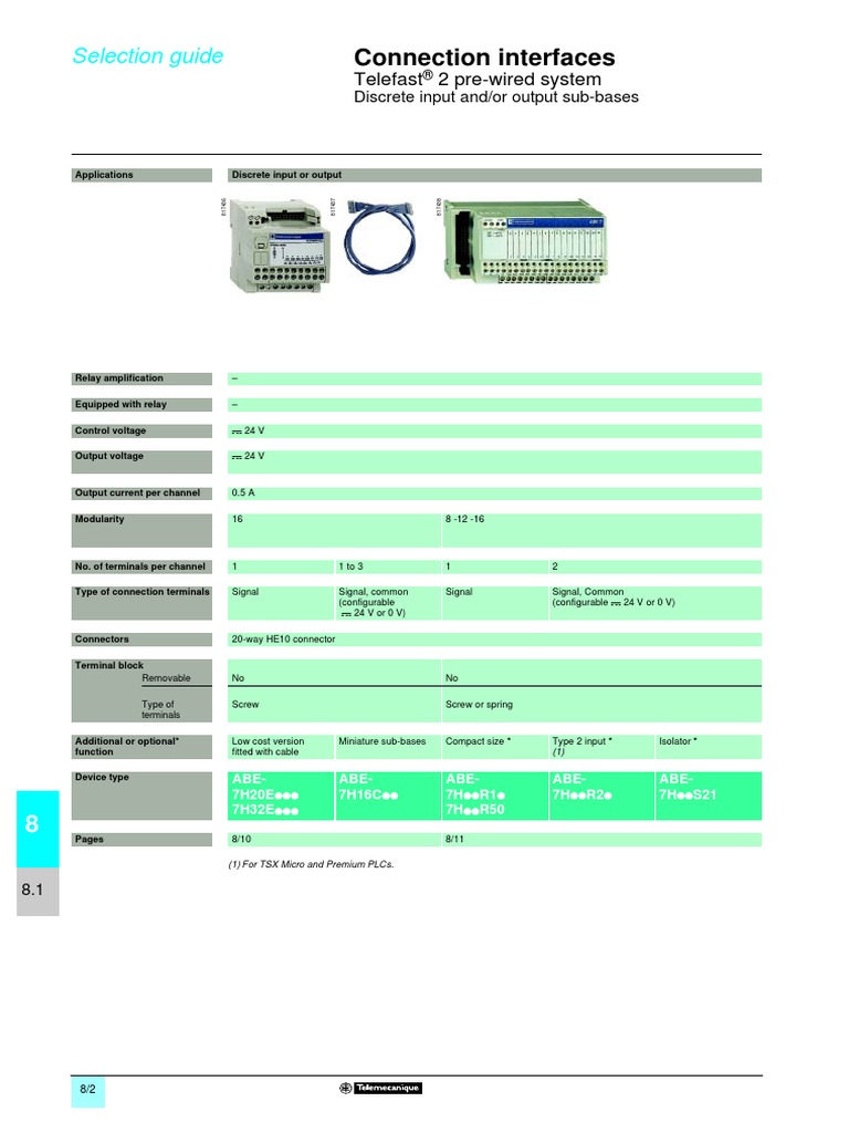 Connection Interfaces: Selection Guide | PDF | Programmable Logic ...