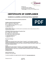 Certificate of Compliance: Hazardous (Classified) Location Electrical Equipment