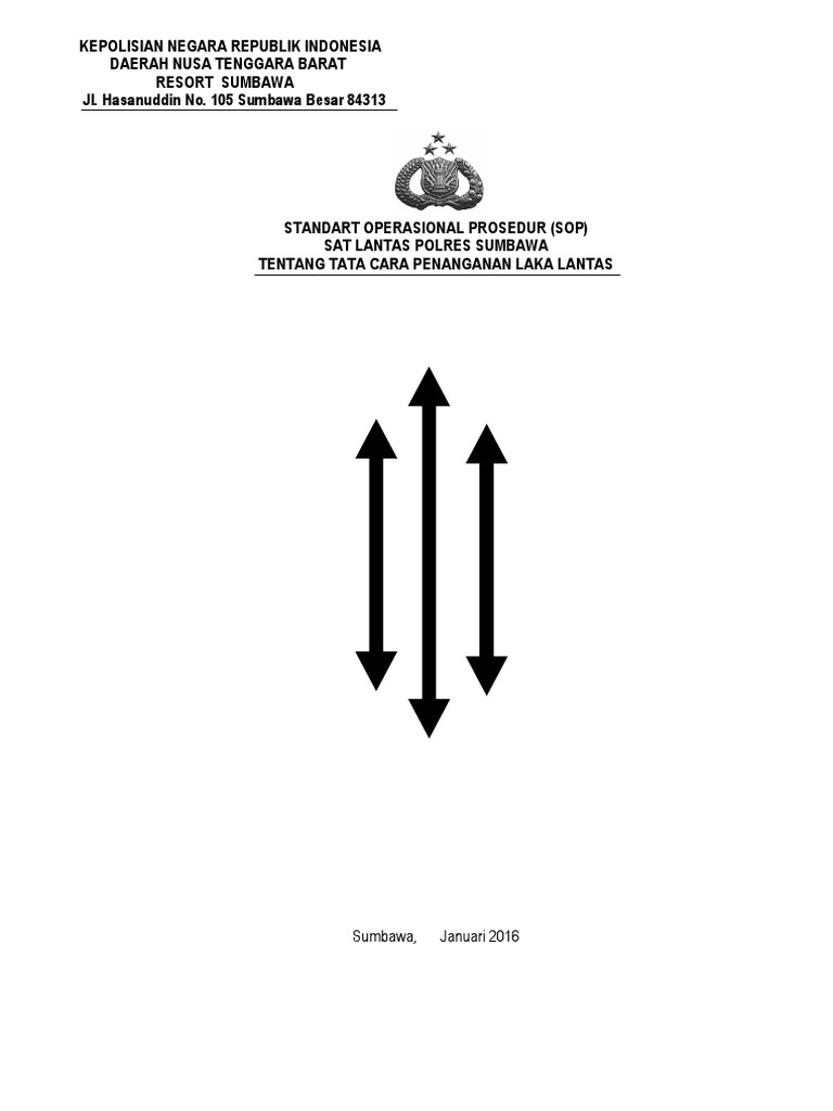 Sop Penanganan Kecelakaan Lalu Lintas  PDF