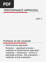 Performance Appraisal: Unit 3