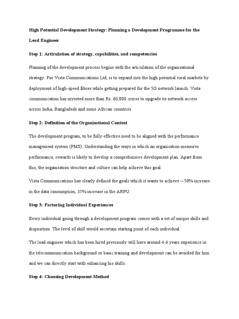 High Potential Development Strategy Guide | PDF | Mentorship ...
