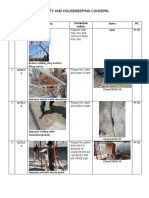 Safety and Housekeeping Concern: N o Date Finding Corrective Action Status PIC