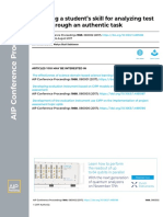 Fostering A Student's Skill For Analyzing Test Items Through An Authentic Task