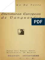 TORRE G de - Literaturas Europeas de Vanguardia. Ver Cap.iii Pp134-142