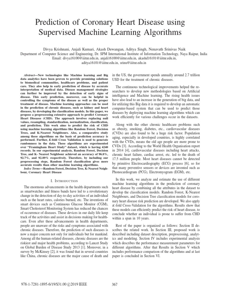 Predicting Coronary Heart Disease Risk | PDF | Receiver Operating ...