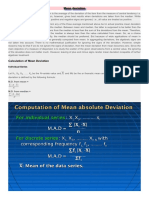 Calculation of Mean Deviation