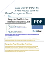 Tutorial Belajar OOP PHP Part 14 (Final Method& Final Class)