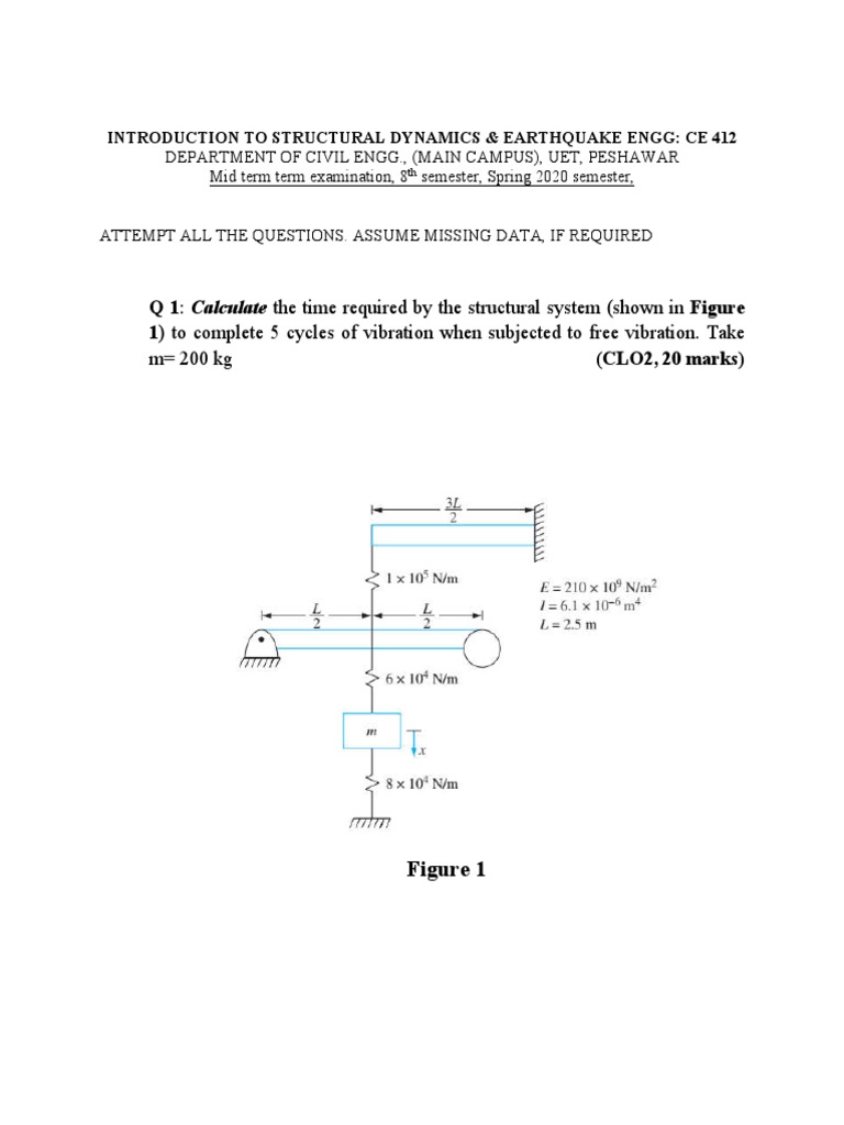 2020 Spring Dynamics Mid Term (Javed SB) | PDF | Teaching Methods ...