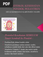 PROTOKOL KESEHATAN PESANTREN