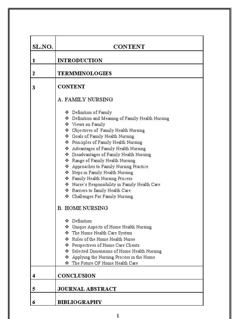 Family Nursing And Home Nsg Health Care Medical