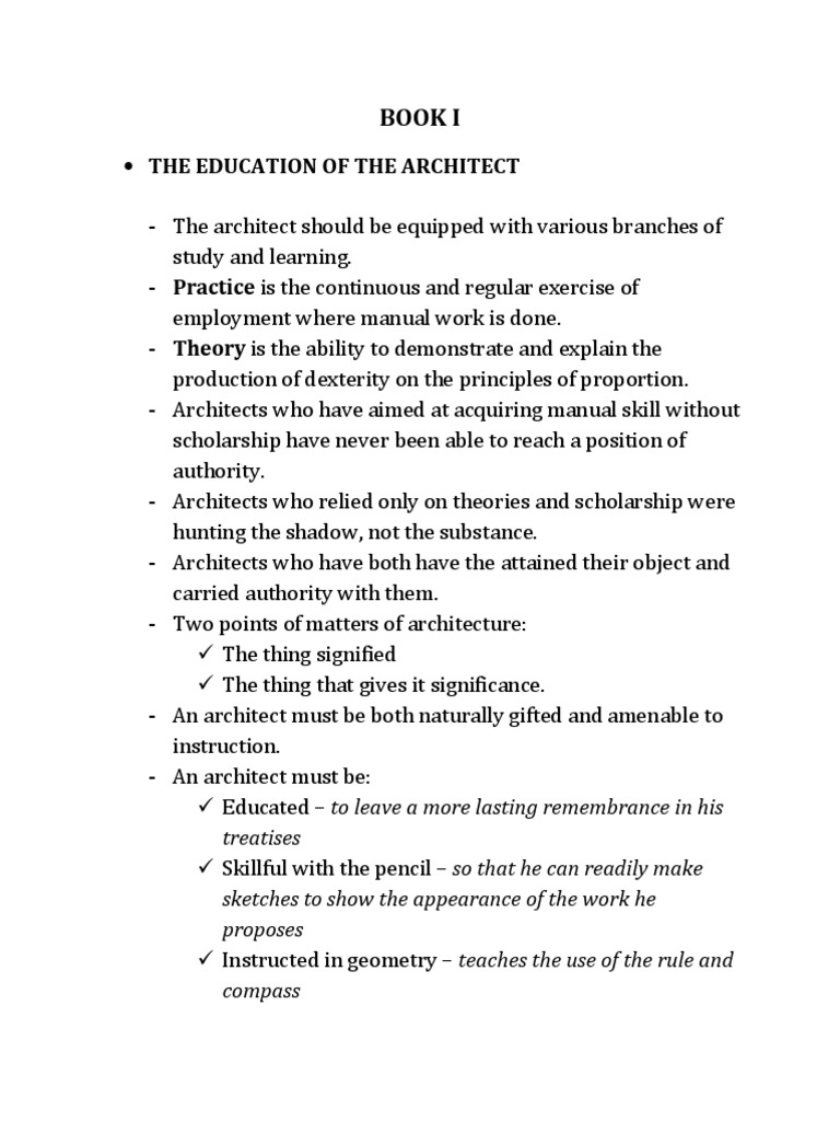 Theory Summary PDF Architect Theory