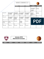 Sunday Monday Tuesday Wednesday Thursday Friday Saturday: February 2019 Basketball Schedule