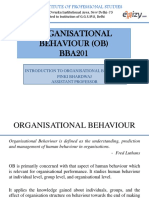 Organisational Behaviour (Ob) BBA201: Trinity Institute of Professional Studies