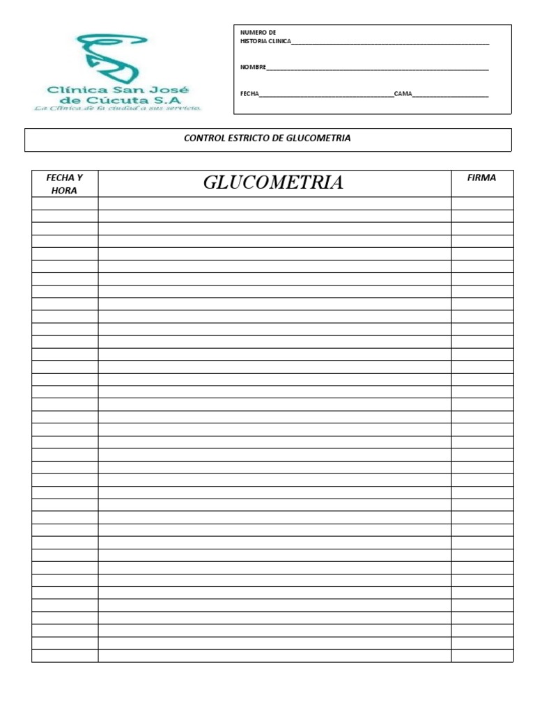 Control Estricto de Glucometría | PDF
