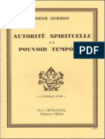 Autorite Spirituelle Et Pouvoir - Rene Guenon