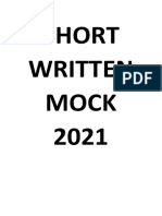 SHORT WRITTEN MOCK 2021 NK1