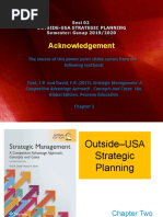 Acknowledgement: Sesi 02 Outside-Usa Strategic Planning Semester: Genap 2019/2020