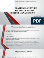 Organizational Culture and Its Influence On Project Management