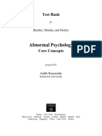 Abnormal Psychology Core Concepts 1st Edition Butcher TB Sample