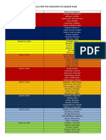 Schedule For Checking of Lesson Plan