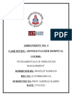 Assignment No: 4 Case Study: Arnold Palmer Hospital: Course