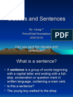 Clauses and Sentences