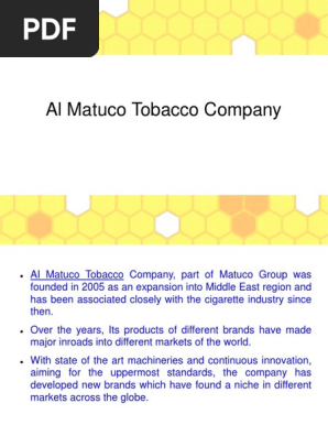 al matuco tobacco company fze FZE. tobacco business in dubai Al