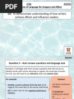 IGCSE Writer's Effect Practice | PDF
