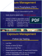 Post Exposure Prophylaxis (PEP) : - Thought To Reduce HIV Transmission by 80%