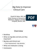 Using Big Data To Improve Clinical Care