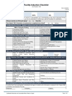 Facility Induction Checklist