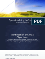 Operationalizing The Strategy