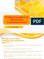 Professionalism in Electronic Communication: Dr. Yasir Salih