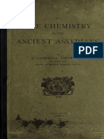 On The Chemistry of The Ancient Assyrians